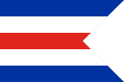 blue-white-red-white-blue, swallowtail cut