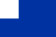 blue, white canton