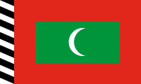 red, black-white barberpole-striped edge, green rectangle, white crescent