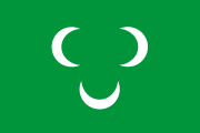 green, three white crescents