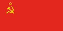 red, yellow hammer and sickle