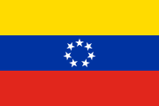 yellow-blue-red, ring of 7 white stars